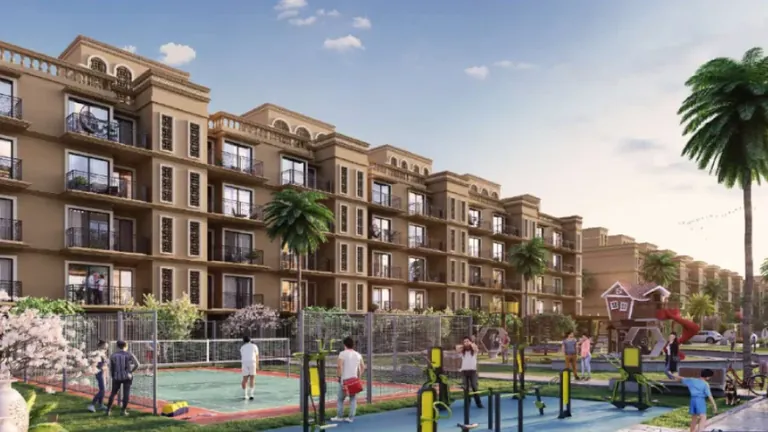 Signature Global Park kids play and outdoor gym area, artist's impression