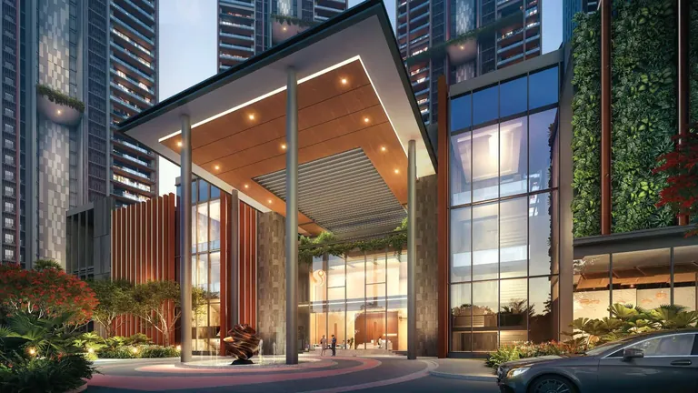 Signature Global Titanium SPR double-height clubhouse entrance