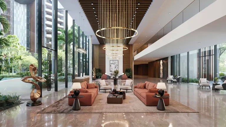 Signature Global Titanium SPR clubhouse lobby and lounge
