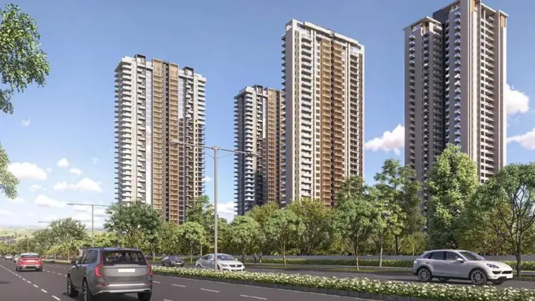 Silverglades The Legacy towers from the main road, artist's impression