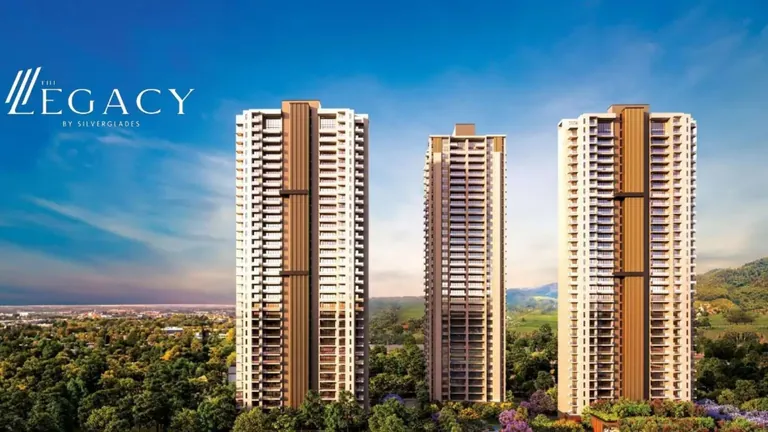 Silverglades The Legacy towers above the green belt, artist's impression