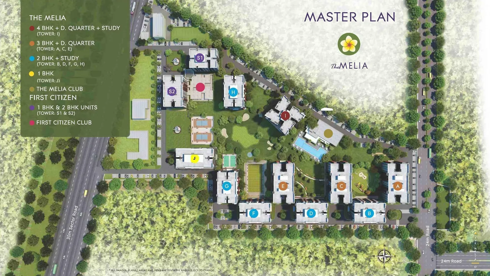 Silverglades The Melia master plan from the builder