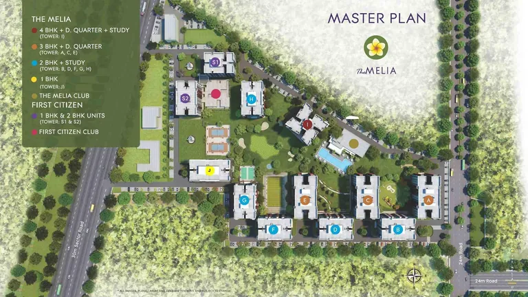 Silverglades The Melia master plan from the builder