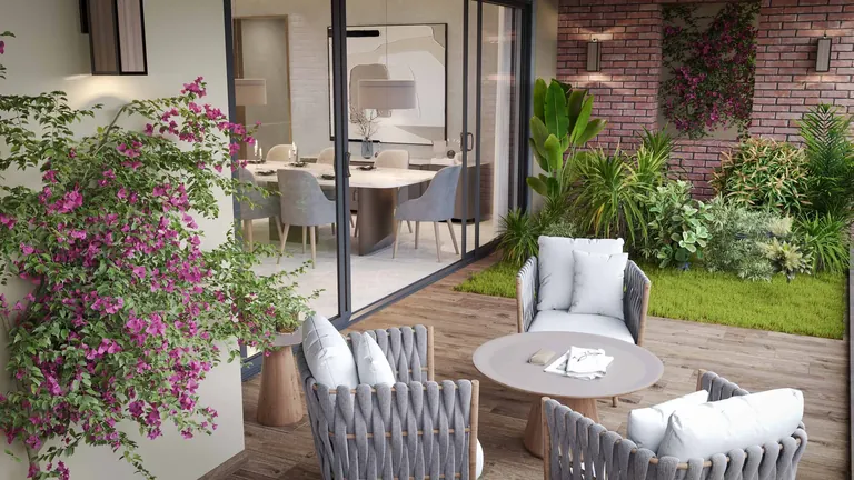 Sobha Aranya balcony with private garden