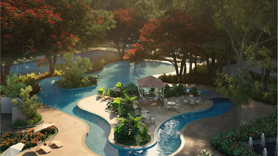 Sobha Aranya leisure pool and recreational zone