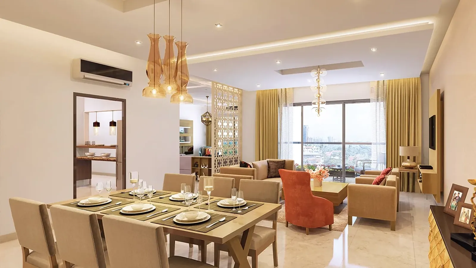 Tata La Vida apartment living and dining room