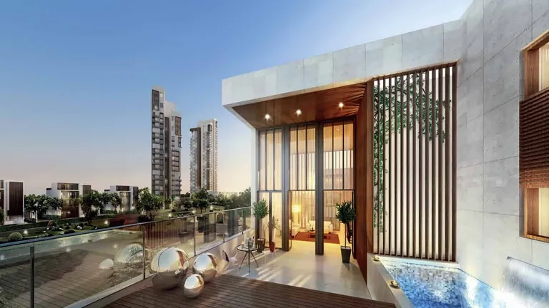 Tata Primanti penthouse terrace with city views