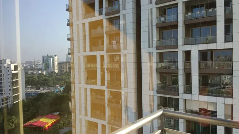 Tata Primanti tower facade and balcony view