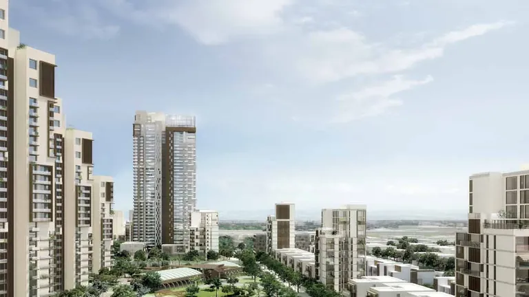 Tata Primanti towers and central parkland, Sector 72 SPR Gurgaon