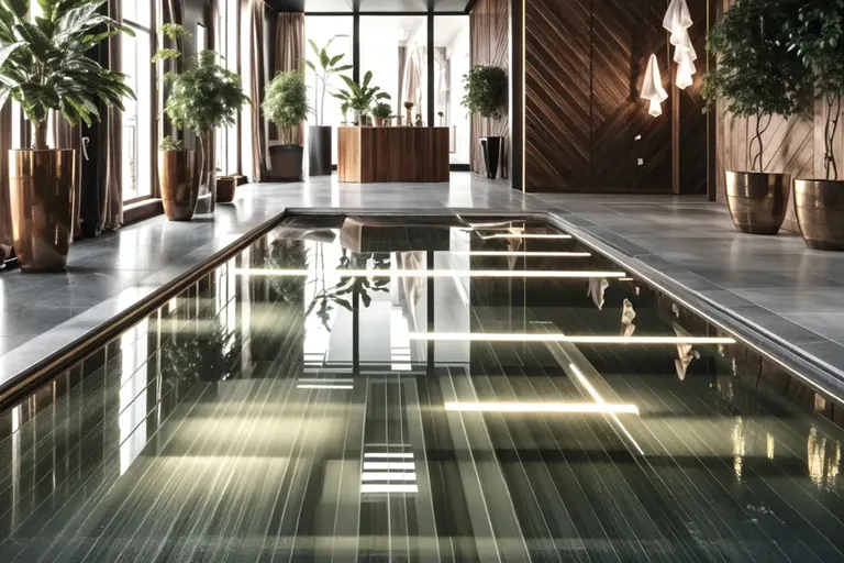 Trump Tower 2 indoor swimming pool with lit lap lanes, artist's impression