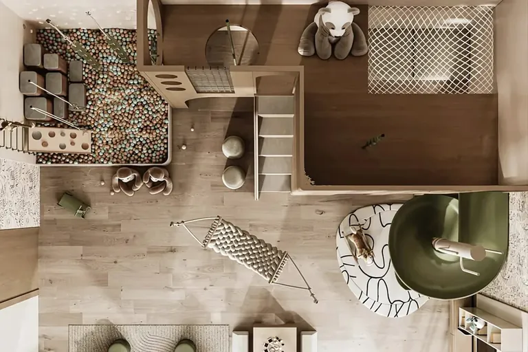 Trump Tower 2 kids' play area seen from above, artist's impression