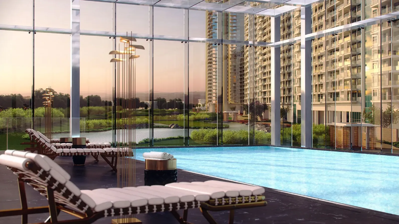 Trump Towers Delhi NCR indoor heated infinity-edge pool