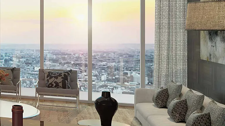 Trump Towers Delhi NCR living room with city views