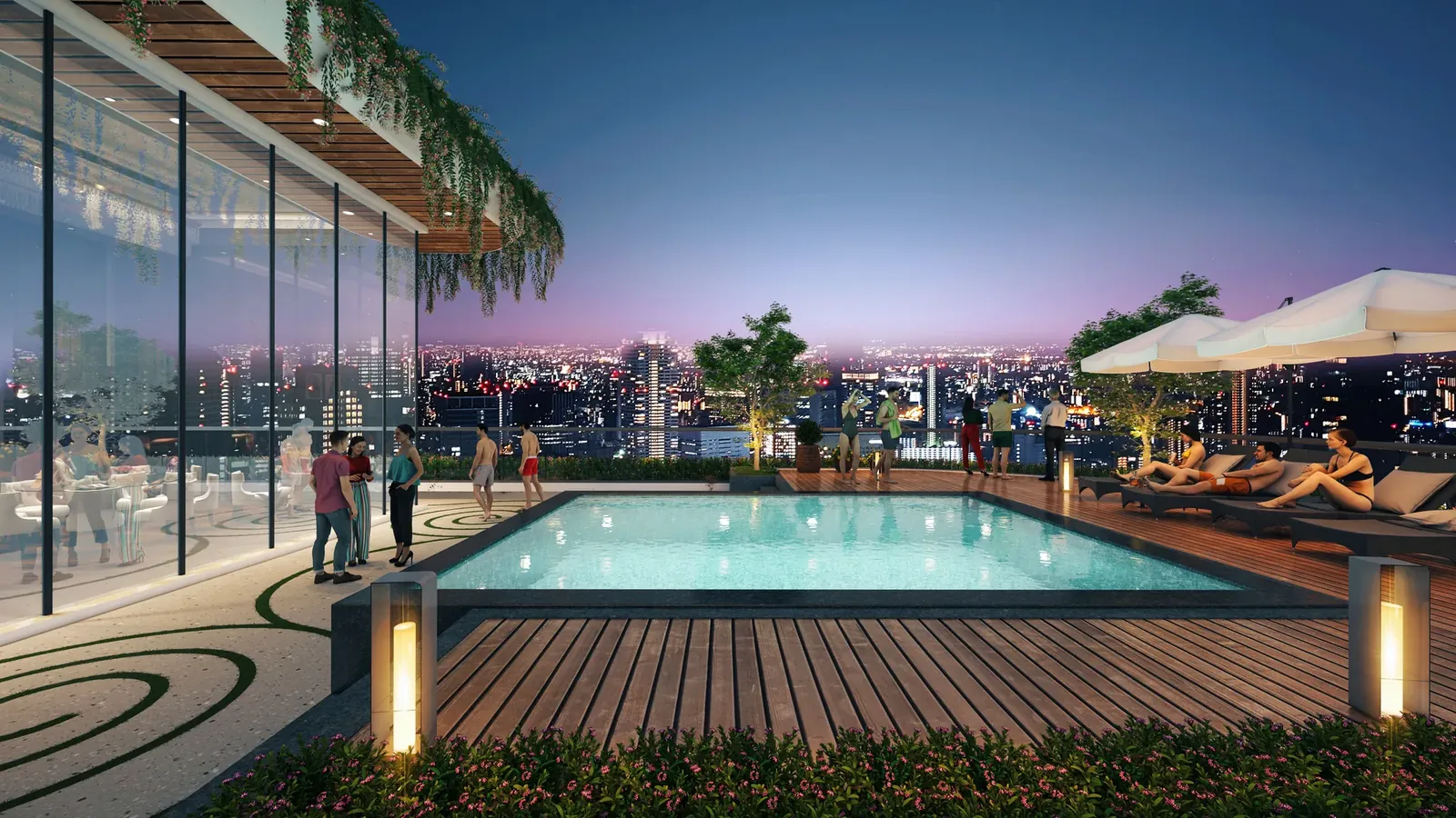 Tulip Monsella sky hub pool deck