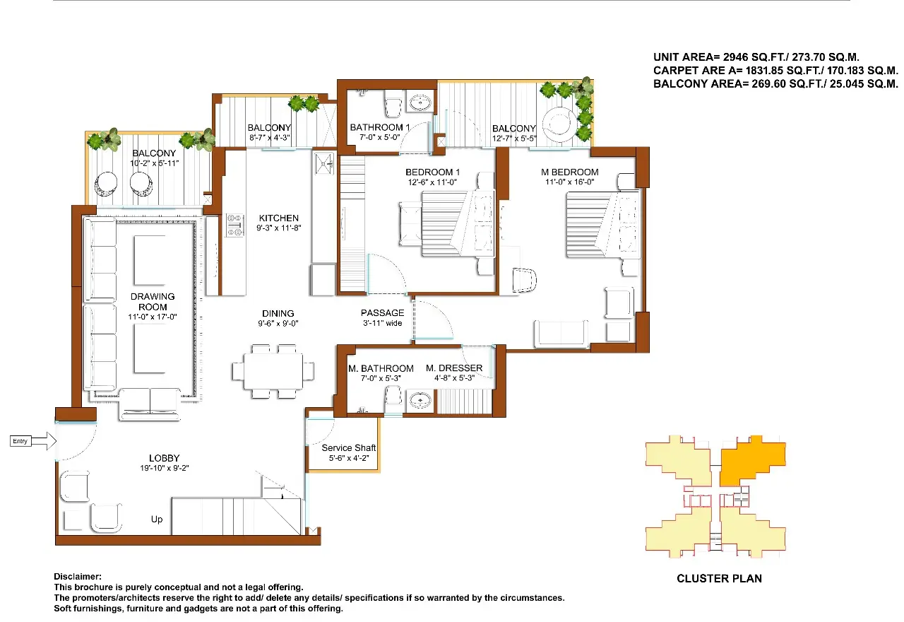 Tulip Yellow penthouse plan 2