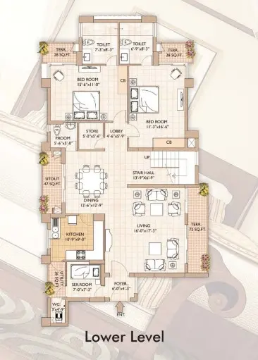 Vipul Greens penthouse plan 1