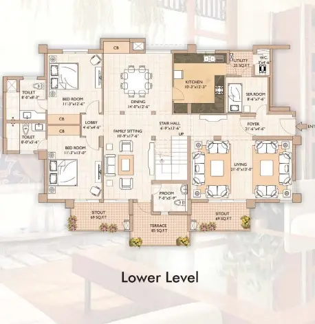 Vipul Greens penthouse plan 1