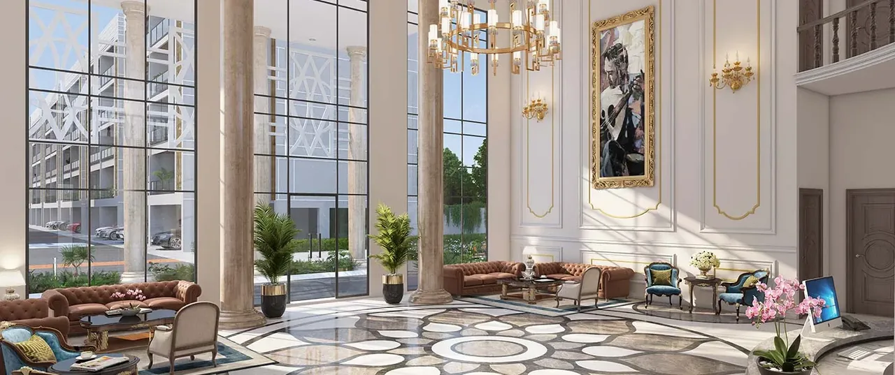 Whiteland Blissville grand entrance lobby of the clubhouse, artist's impression