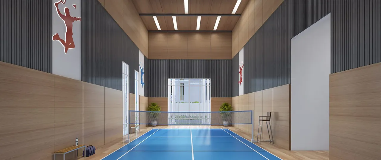 Whiteland Blissville indoor badminton court, artist's impression