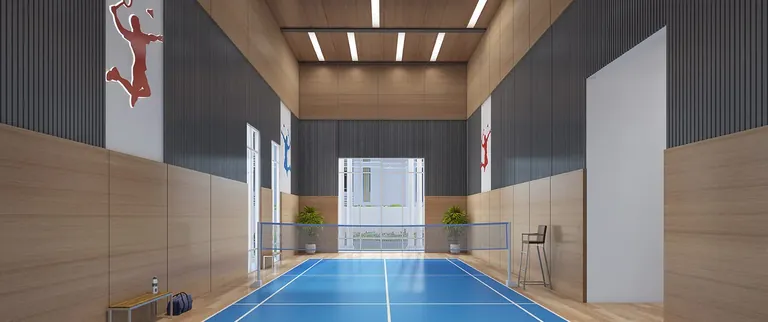 Whiteland Blissville indoor badminton court, artist's impression