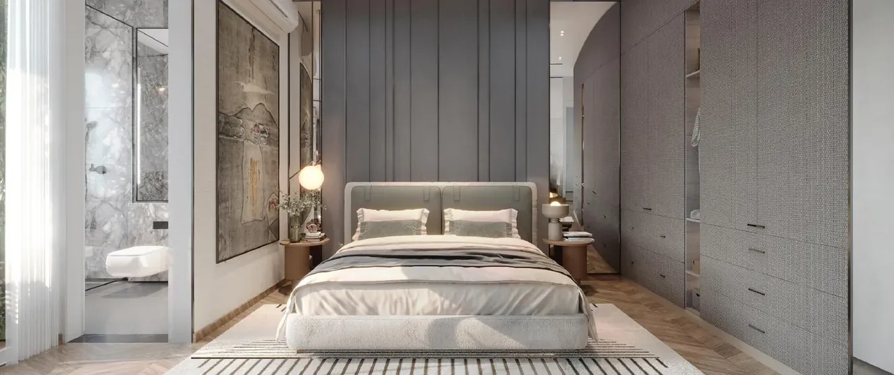 Whiteland Blissville show apartment bedroom interior