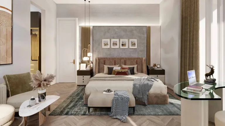 Whiteland The Aspen sample master bedroom interior, artist's impression