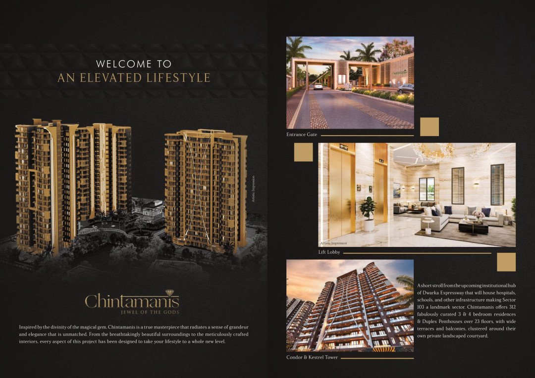  3 BHK for sale in Oxirich Chintamanis Sector-103,Gurgaon